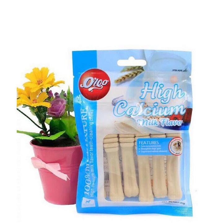 Xương Gặm Sạch Răng Cho Chó Orgo Sạch Răng Thơm Miệng Xương Canxi Cho Chó - Long Vũ Pet Shop