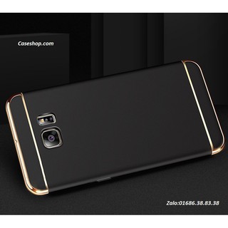Ốp lưng 3 mảnh bóng đầu Sam sung S7 Edge (đen)