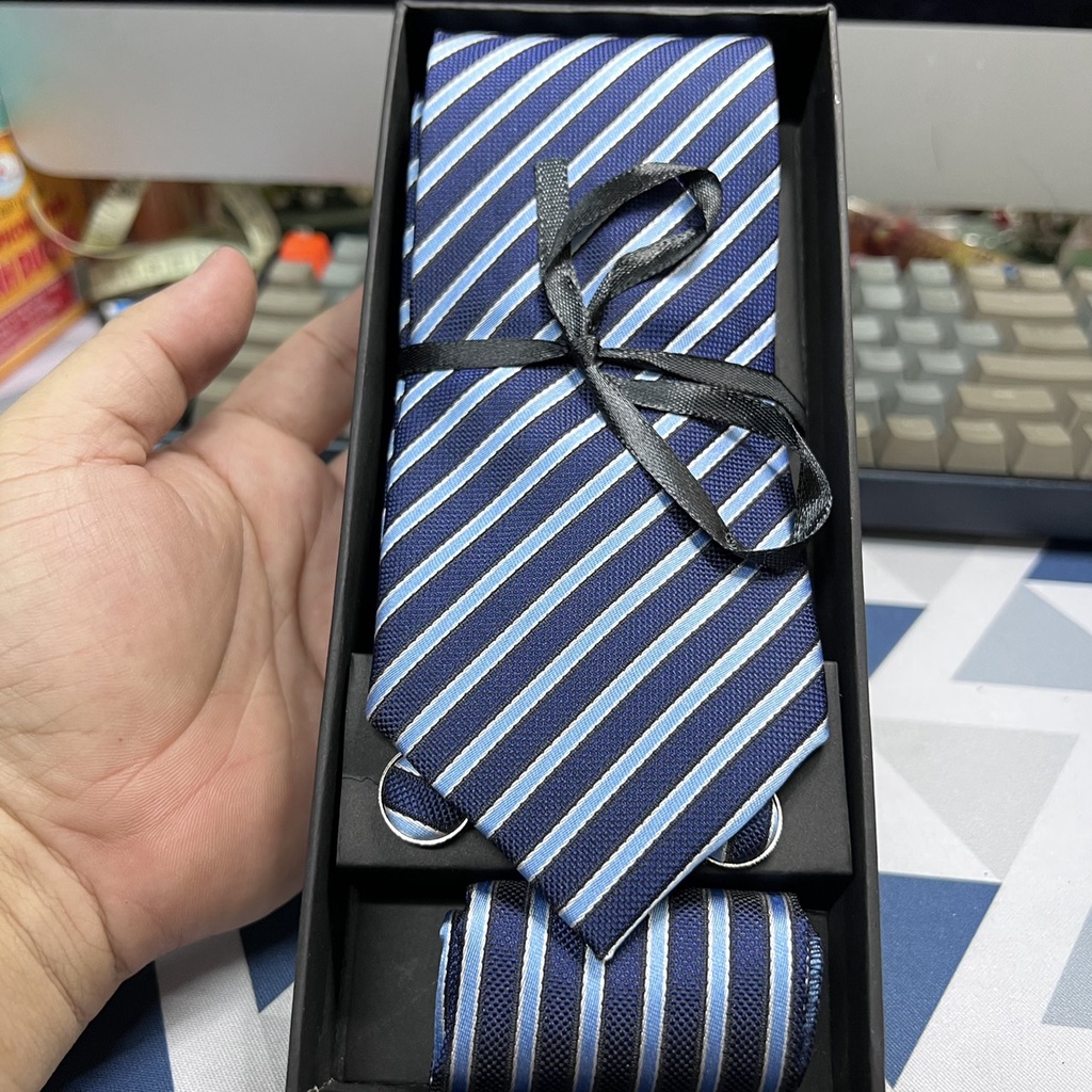 Cà vạt nam bản 8cm, set cà vạt quà tặng cho nam