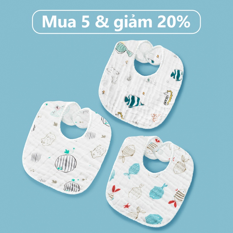 [Mã BMBAU50 giảm 7% đơn 99K] [Einmilk.ân ninh] yếm cho bé ăn dặm hình chữ U chống thấm cao cấp đến từ singapore.