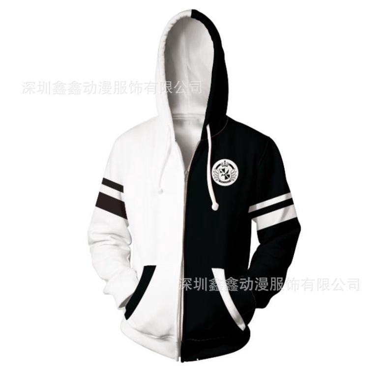 Danganronpa monokuma Zipper Hoodie 3D Print Outerwear Fashion Jacket