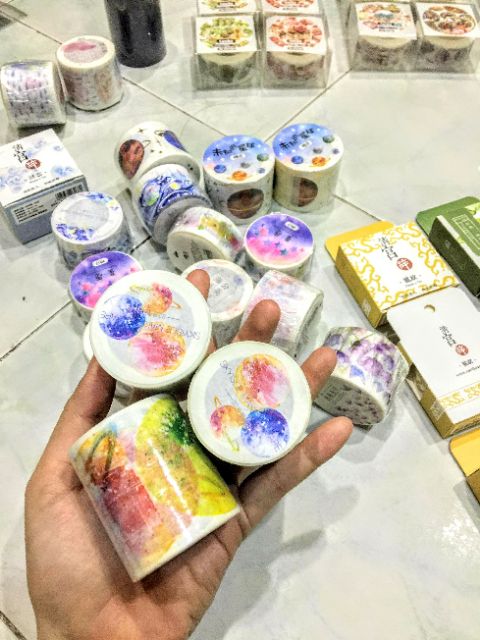 Băng dính trang trí Washi tape chủ đề Vũ trụ bao la