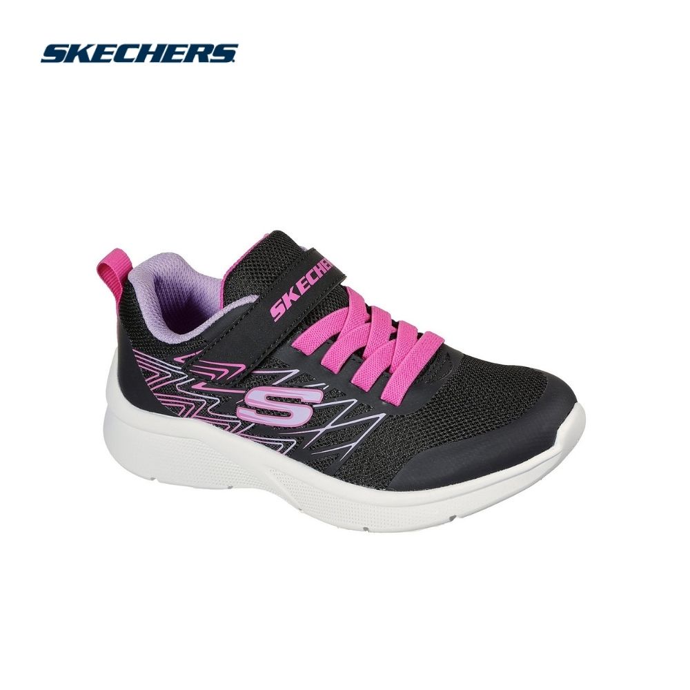 Giày sneaker bé gái Skechers Microspec - 302468L-BLK