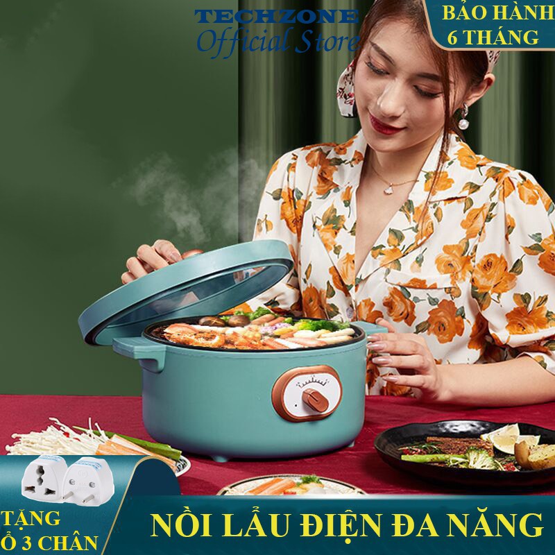 Nồi lẩu điện Cao Cấp Dung Tích 3 Lít,Nồi điện đa năng Chống Dính Chính Hãng Công Suất 1000W  Bảo Hành 12 tháng