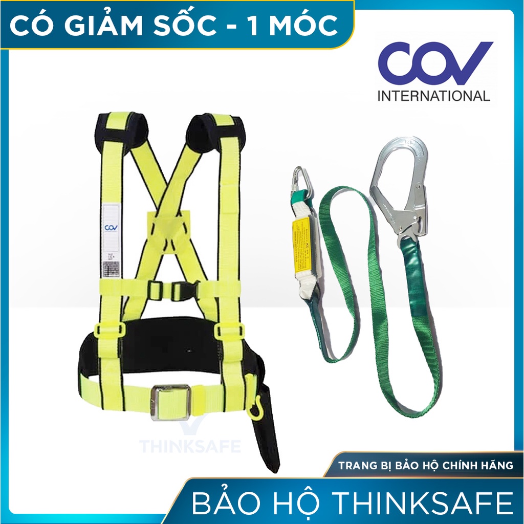 Dây đai an toàn bán thân khi làm việc trên cao, thợ điện, xây dựng, COV Hàn Quốc - THINKSAFE