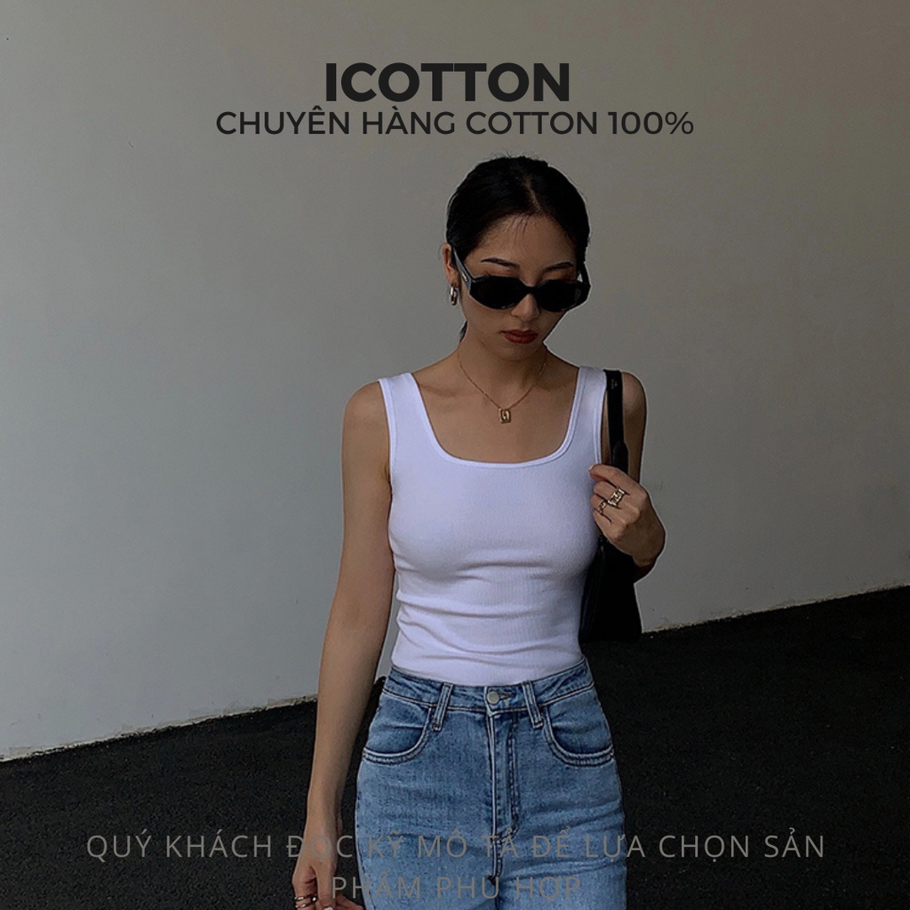 Áo ba lỗ sát nách icotton ôm vừa chất đẹp 100% cotton đi tập, mặc nhà mềm, mát có bigsize, bà bầu