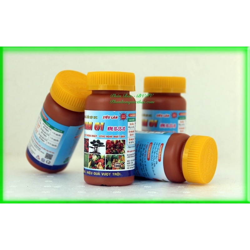 Siêu Lân Kích Thích Ra Hoa, Tạo Mầm Nụ,Kina 10-55-10 hũ 100gr