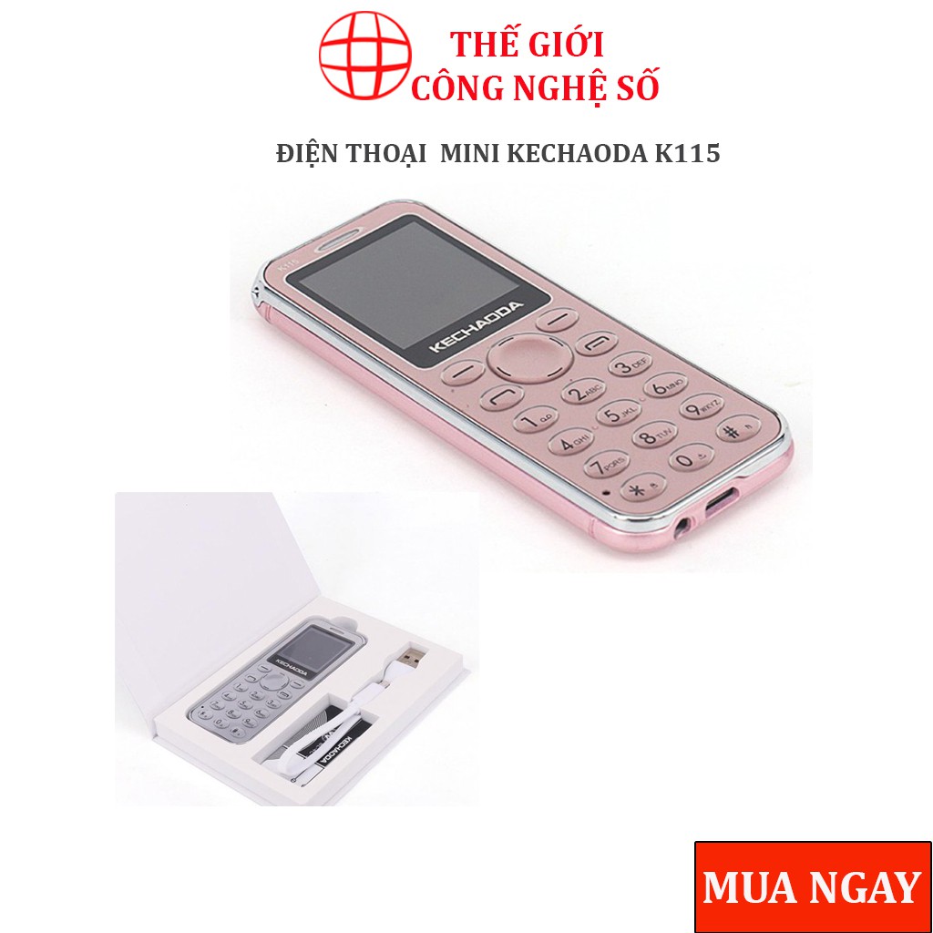 [Mã ELFLASH5 giảm 20K đơn 50K] Điện thoại mini Kechaoda K115 mini, nhỏ gọn BH 12 tháng chính hãng