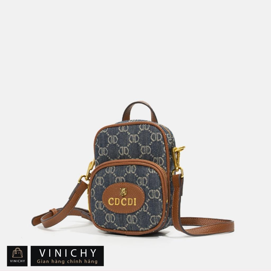 Balo mini túi xách nữ đeo chéo đi chơi, đi học VINICHY, da đẹp, cao cấp size 14 cm HA142