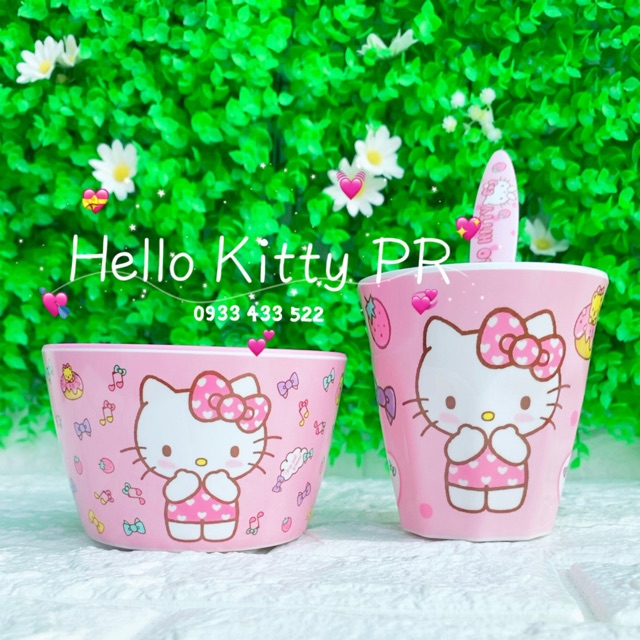 Set combo bàn ăn Hello Kitty