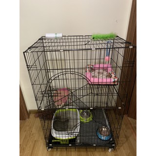 Chuồng cho mèo 3 tầng bằng thép sơn tĩnh điện