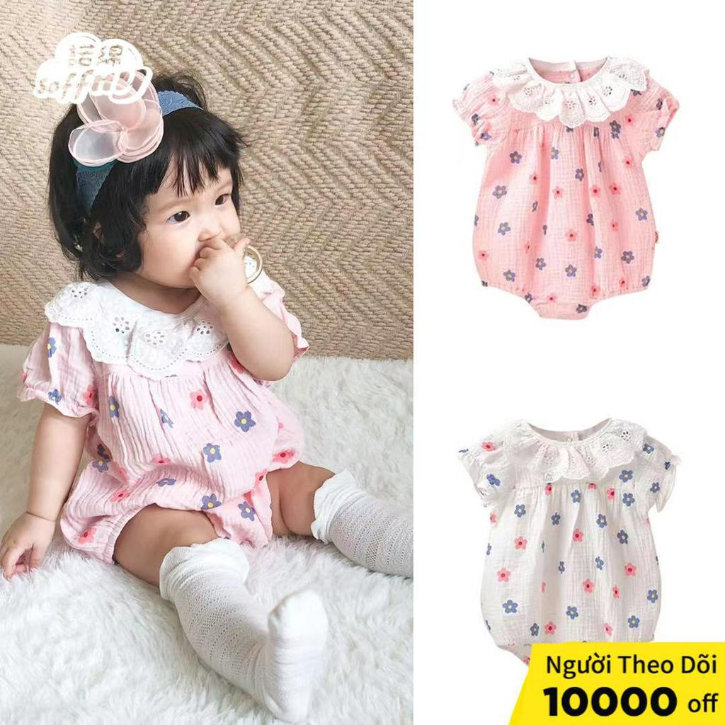 Áo Liền Quần Soffny Họa Tiết Hoa Xinh Xắn Dành Cho Bé Gái