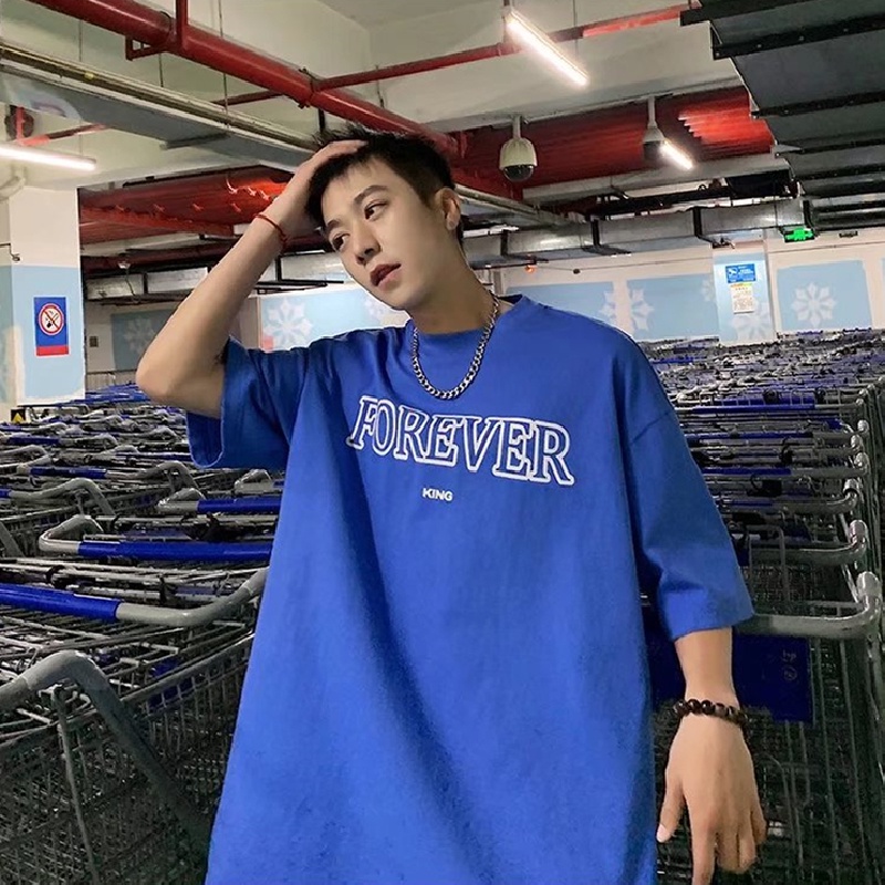 Áo Thun Tay Ngắn Dáng Rộng In Chữ Phong Cách Hip Hop Thời Trang Mùa Hè Cho Nam Và Nữ