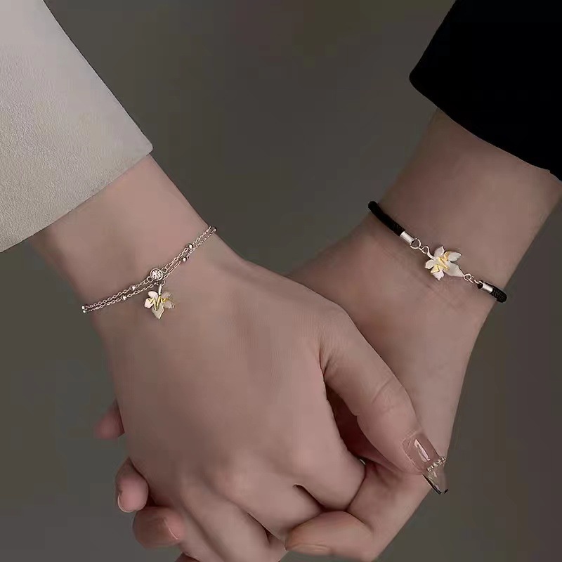 ❤zheting❤Maple Leaf Couple Vòng tay Valentine Quà tặng cho bạn gái/bạn trai