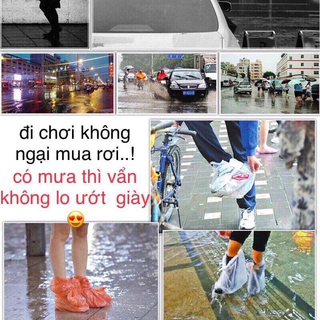 Ủng đi mưa-giày đi mưa đế chống trơn trượt👍