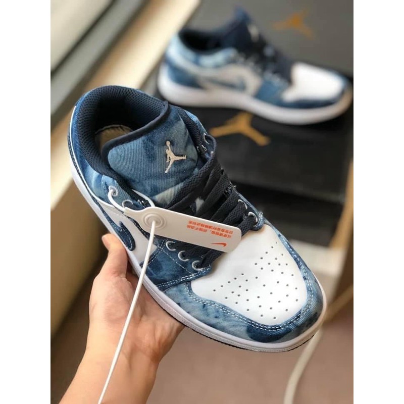[ nowship 1h khu vực hà nội ] Giày thể thao sneakers nam nữ 𝐍𝐈𝐊𝐄 JORDAN 1 Low Washed Denim, JD1 hàng chuẩn 11