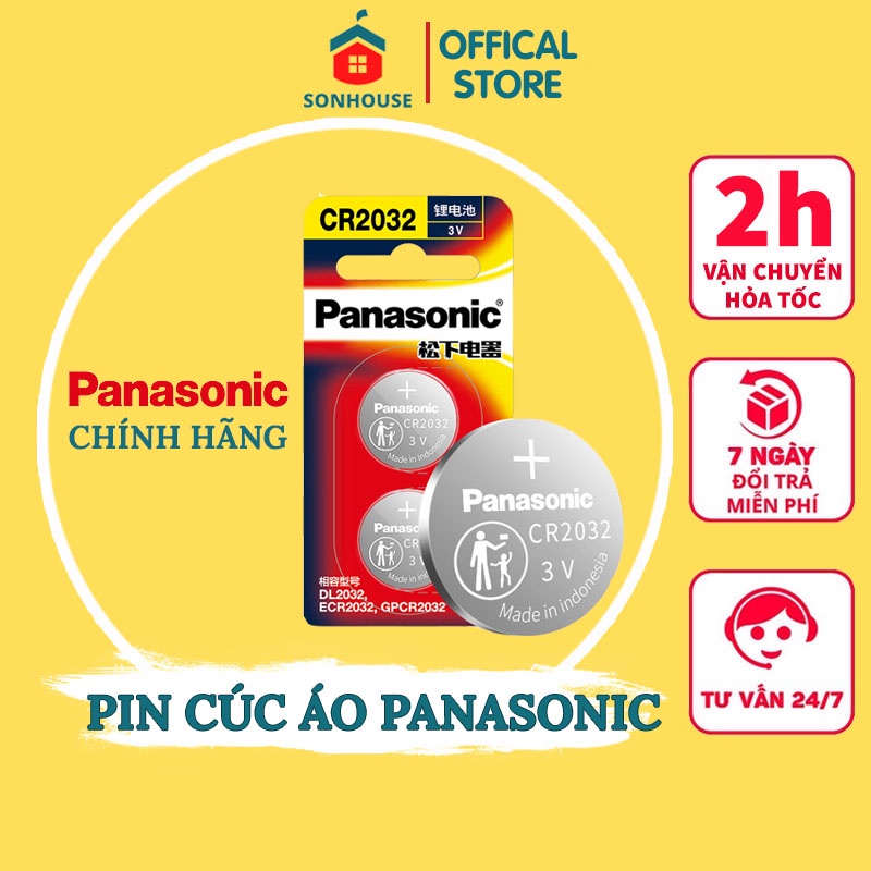 Pin Cúc Áo Panasonic CR2032 - CR2025 - CR2016 - CR1632 - CR1620 - CR1616 - CR1220 - CR2450 3V Lithium SONHOUSE