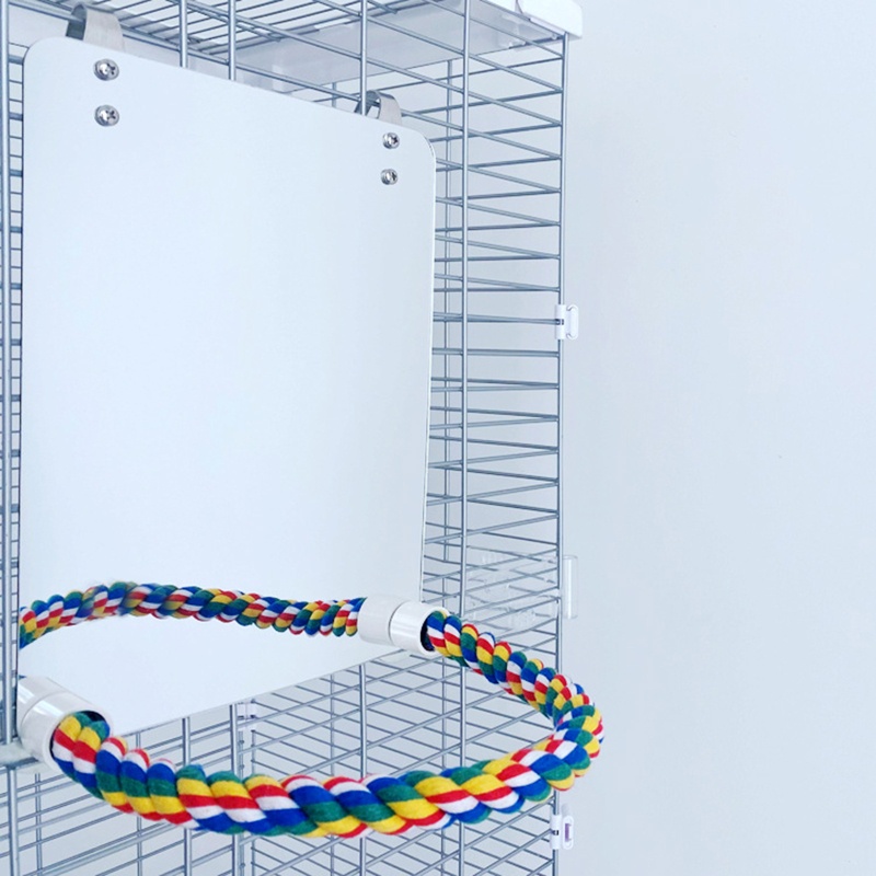 Gương Đồ Chơi Bằng Acrylic Có Dây Thoải Mái Cho Chim Vẹt