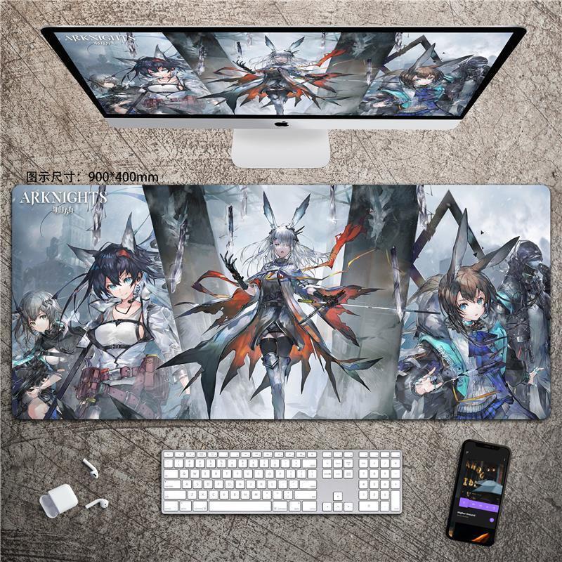 Tấm Lót Chuột Mềm Dày Hai Chiều Cỡ Lớn Hình Cá Mập Dành Cho Nam Nữ Arknights Tomorrow 'S Ark