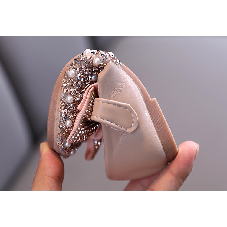 Giày Da Mềm Đính Nơ Phong Cách Hàn Quốc Cho Bé Gái 2-6 Tuổi