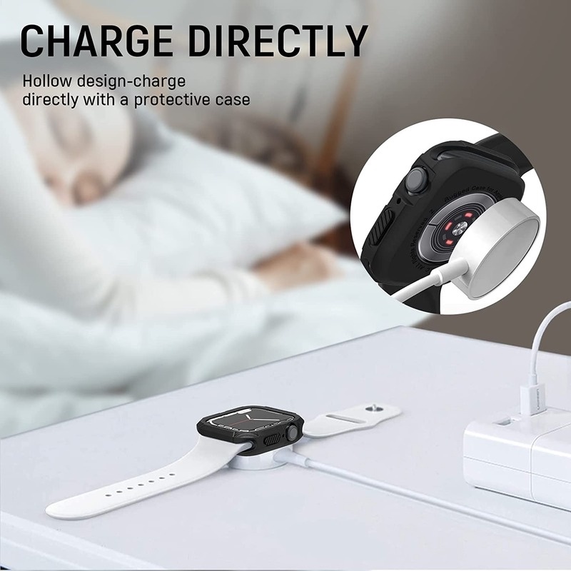 Ốp TPU mềm chống va đập cho đồng hồ Apple Watch dòng 7/SE/6/5/4/3/2 41mm 40mm 38mm 40mm 42mm 44mm