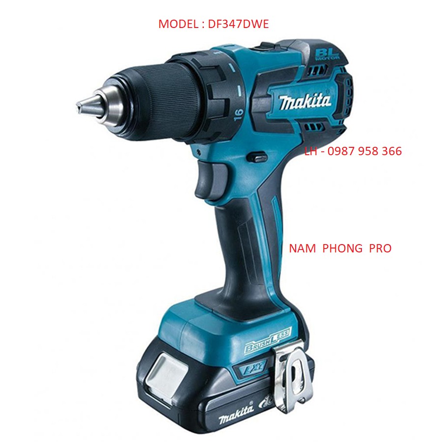 Máy khoan vặn vít dùng pin Makita DF347DWE