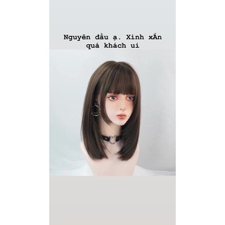 Tóc giả Nguyên đầu cúp lỡ mái hime mini