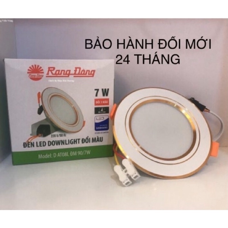 [ CHÍNH HÃNG RẠNG ĐÔNG ] Đèn LED Âm Trần Đổi Màu Rạng Đông  3W , 5W , 7W , 9W  Chip LED SAM SUNG