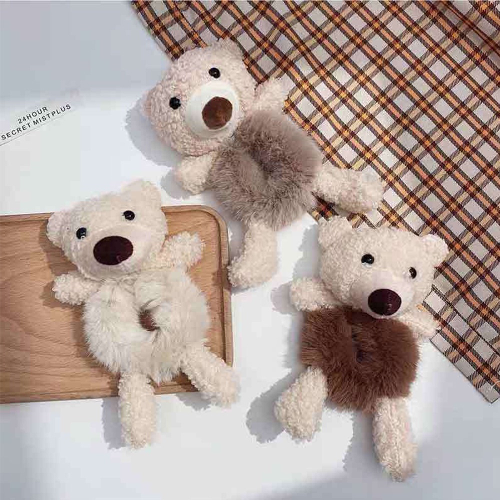 Buộc tóc lông đính thú bông lớn kakashop