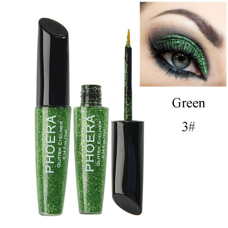 PHOERA Charm Makeup Eyeshadow Waterproof Glitter Lasting Liquid Glossy Eyeliner