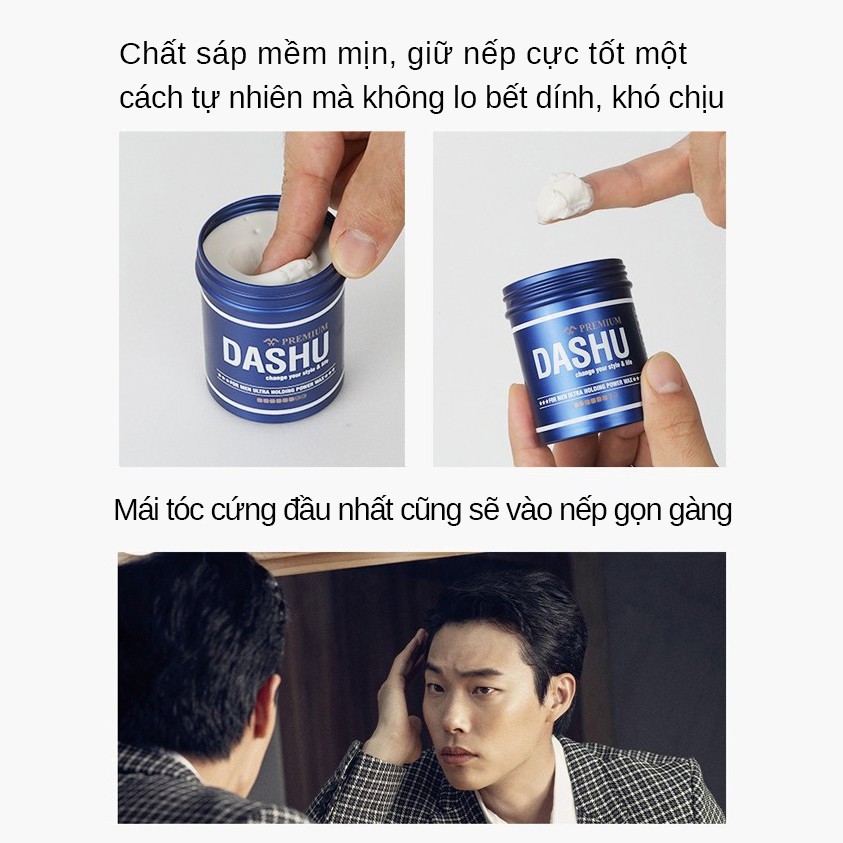 Sáp vuốt tóc nam Siêu cứng Siêu giữ nếp DASHU For Men Premium Ultra Holding Power SAP01