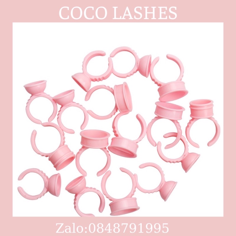 Nhẫn hồng đựng keo nối mi , mực phun xăm CocoLashes