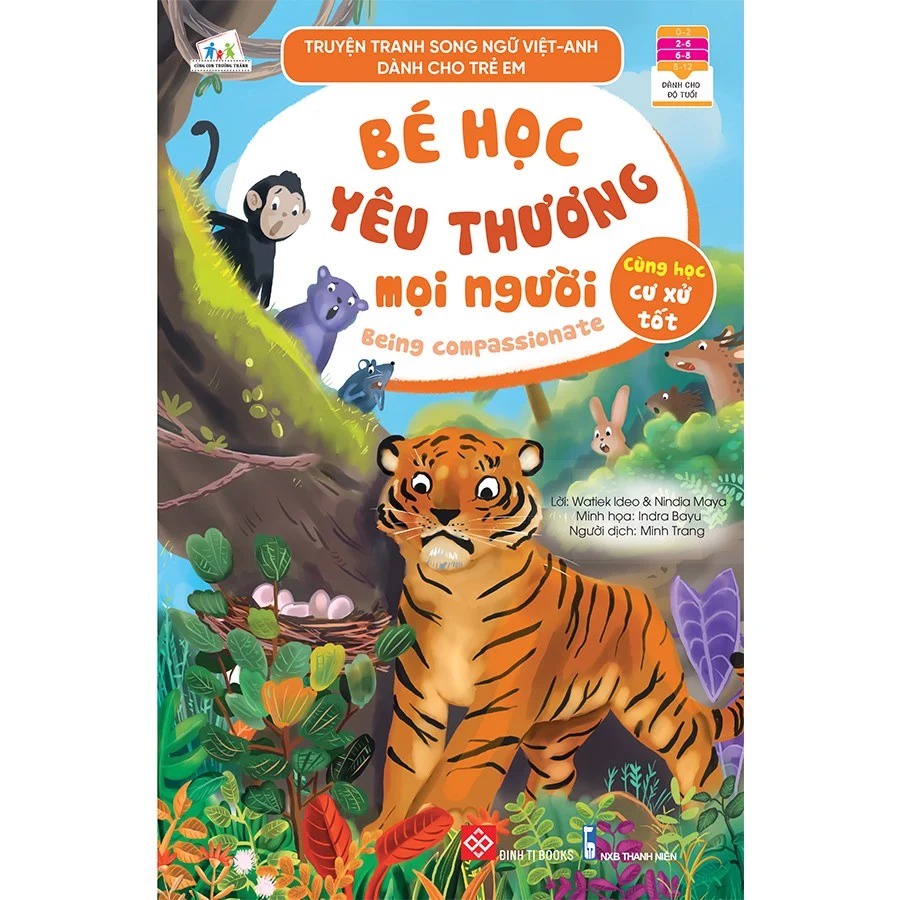 SÁCH - Truyện tranh song ngữ Việt-Anh dành cho trẻ em - Cùng học cư xử tốt- Bé học yêu thương mọi người