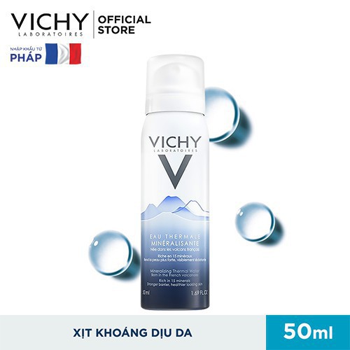 ✅【CHÍNH HÃNG】 Nước xịt khoáng dưỡng da Vichy Mineralizing Thermal Water 50ml