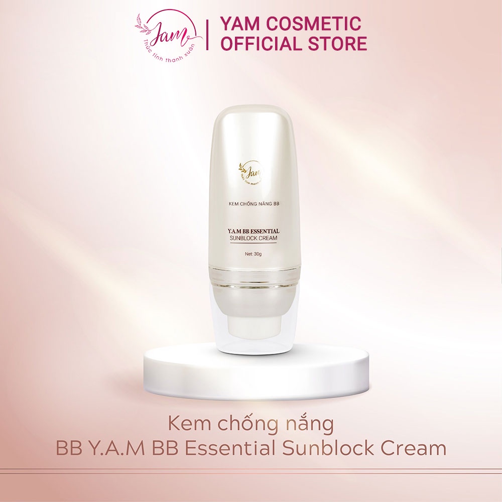 Kem Chống Nắng BB Vật Lý Yam Cosmetic Kiểm Soát Dầu Nhờn Nâng Tone Và Bảo Vệ Da Trước Tia UVB UVA SPF 50, PA++ 30g