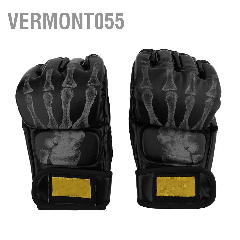 Vermont055 Vermont055 Đánh đấm nửa ngón tay bốc MMA Sparring Glovers Hand Wraps for Sports