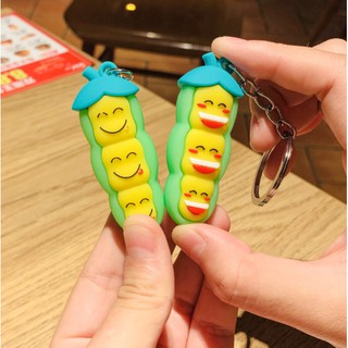 Móc khóa cao su Hạt Đậu Cute