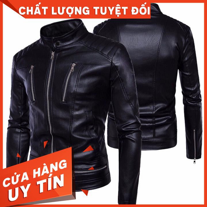 [Mã MAPIG12 hoàn 15% đơn 99K tối đa 50K xu] Áo Khoác Da Nam thu đông cao cấp Pigofashion AD23 new 2020 Pigomen