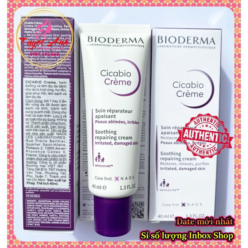 [Chính hãng] Kem Dưỡng phục hồi da kích ứng Bioderma Cicabio Crème Soothing Repairing Cream