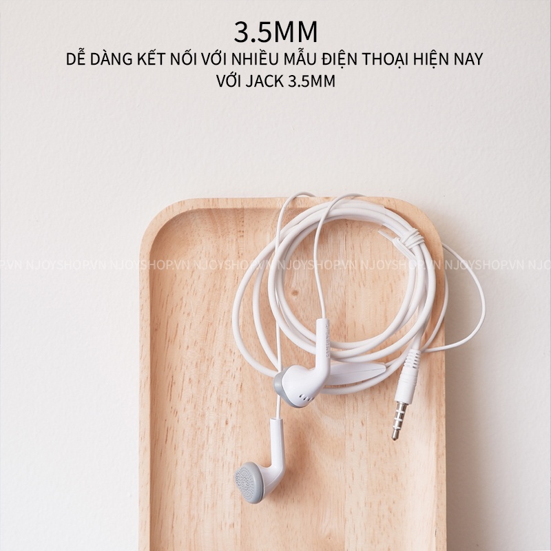Tai Nghe Có Dây S5830 Chân Tròn 3.5mm Có Mic Đàm Thoại Cho Điện Thoại Samsung Sony Huawei Oppo Njoyshop