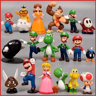 Bộ 18 Nhân Vật Hoạt Hình Hái Nấm Mario - Full - 7970