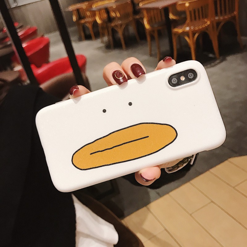 [ IPHONE ] Ốp Lưng Silicon Face Duck - B084