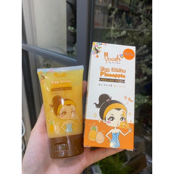 Mặt nạ lột mụn hút nhờn siêu trắng Moods Egg white Pineapple peeling mask 85g
