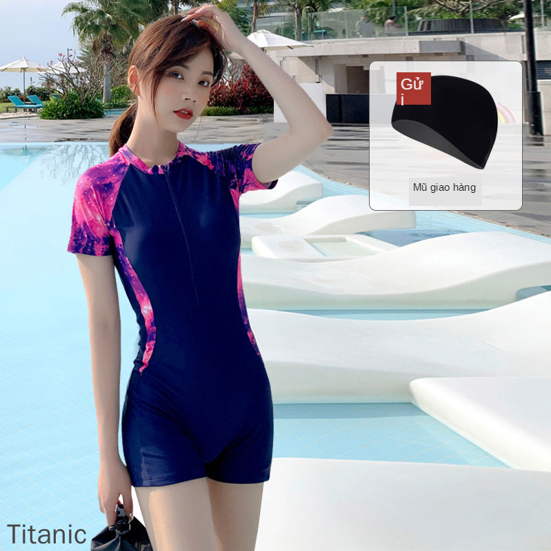 Đồ Bơi Nữ Kín Đáo Hàn Quốc Một Mảnh Sexy Ngắn Tay Thể Thao | BigBuy360 - bigbuy360.vn