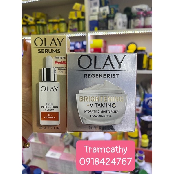 Olay VitaminC Trắng da mờ nám tàn nhang ,Kem olay dưỡng sáng da chống lão hoá với vitamin c