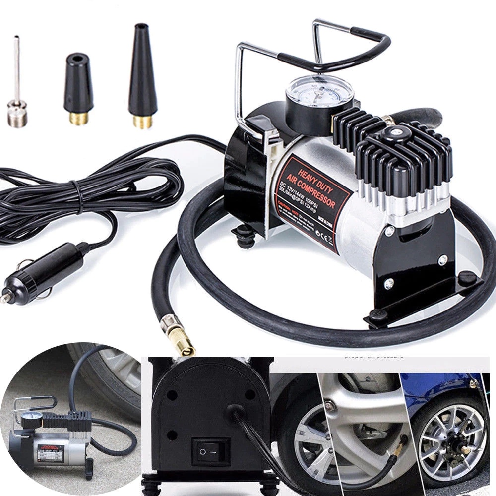 Máy Bơm Lốp Ô Tô Mini 12V - Máy Bơm Lốp Điện Công Suất Lớn