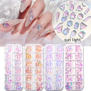 Hộp 12 ngăn đựng hạt kim cương 3d nhiều kích cỡ đính móng nghệ thuật