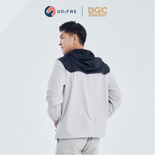 Áo khoác gió nam 2 lớp phối màu có mũ thiết kế lót lưới thoáng khí DGCs - WAJKBA10M