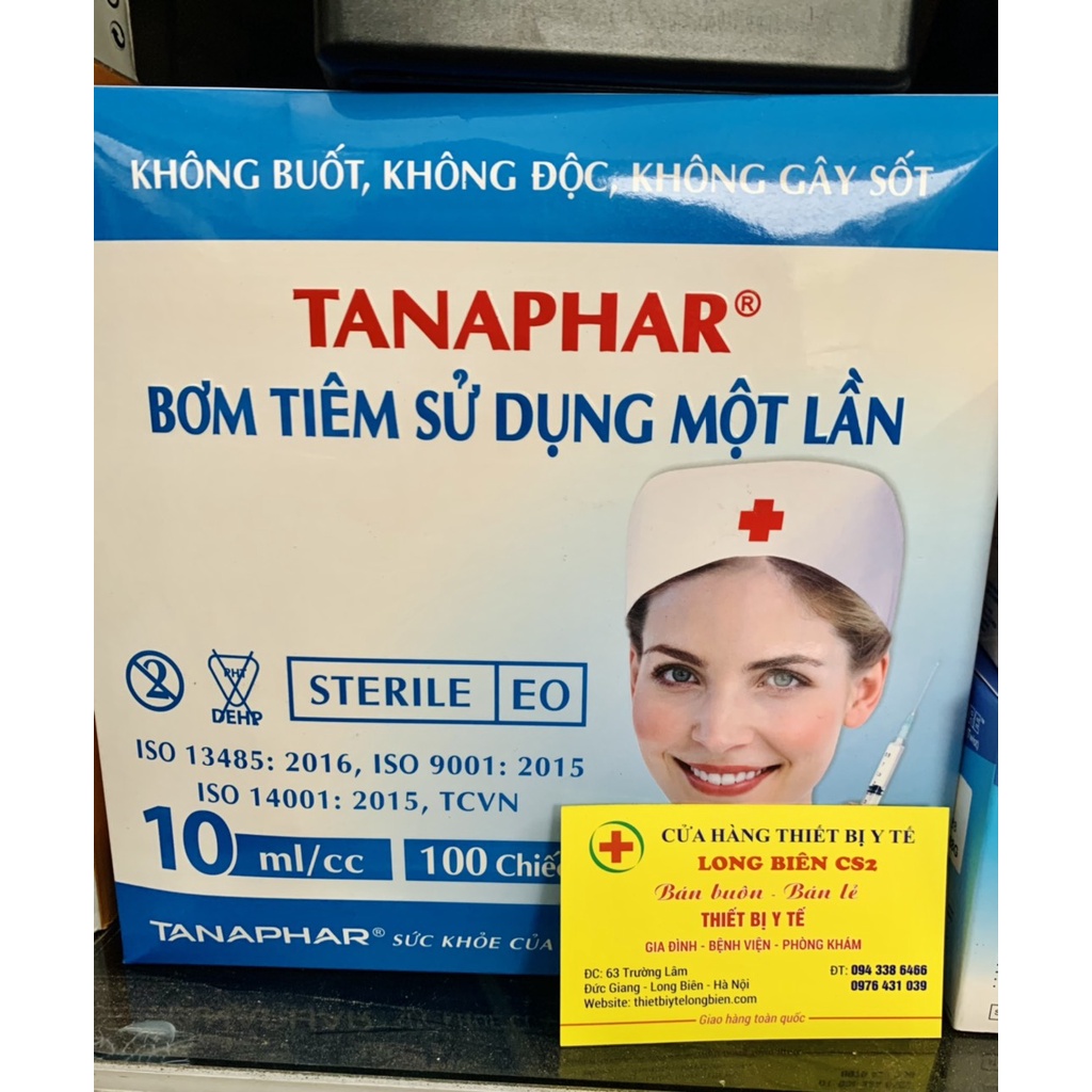 Bơm tiêm y tế chính hãng Tanaphar đủ loại 1ml 3ml 5ml 10ml 20ml 50ml Tanaphar, VIHANKOK 1 Chiếc