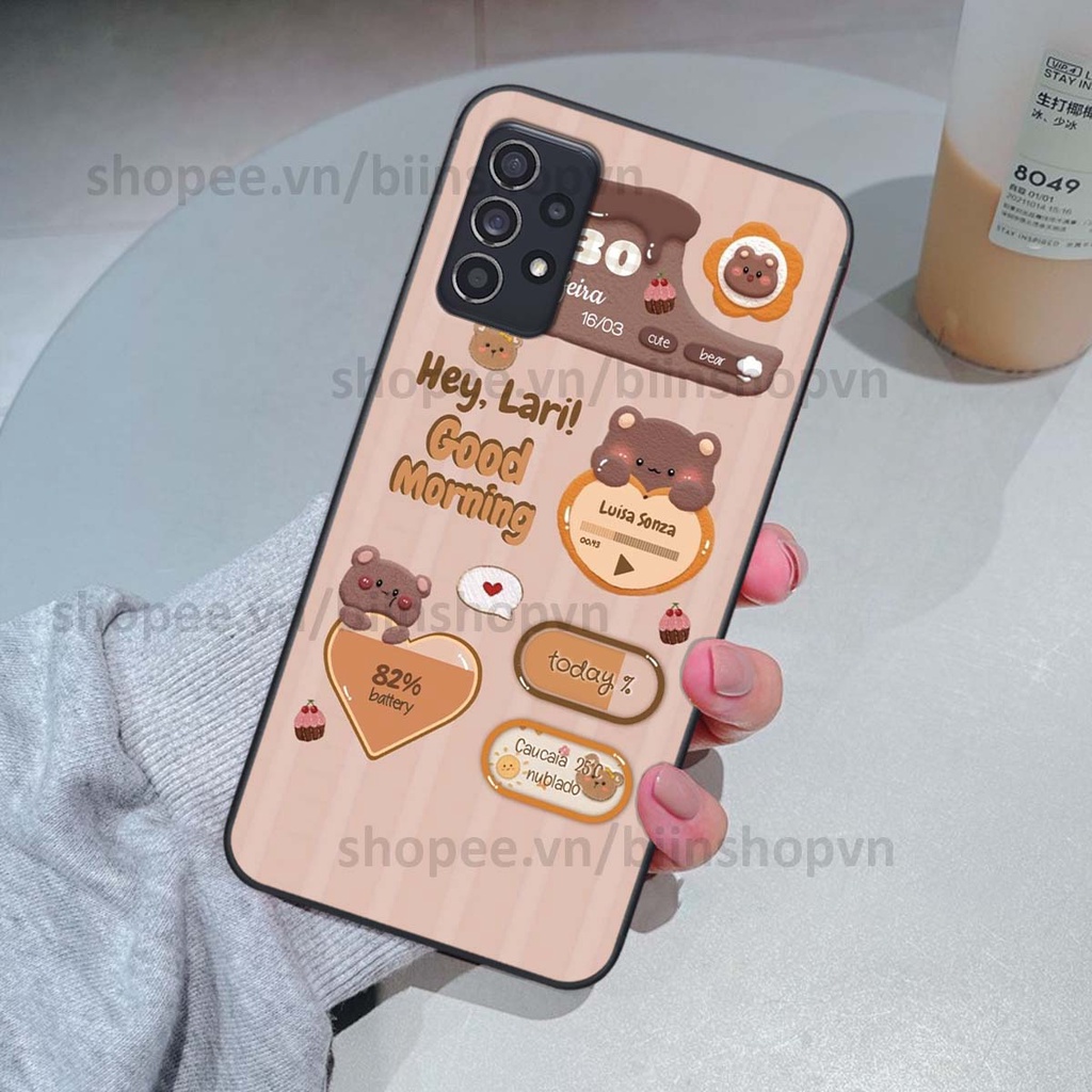 Ốp Samsung A32 / A52 / A72 in 3D icon gấu nổi siêu xinh, siêu đáng yêu, cá tính phong cách